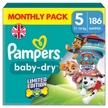 Pampers New Baby Nappies Size 5, Monthly Pack